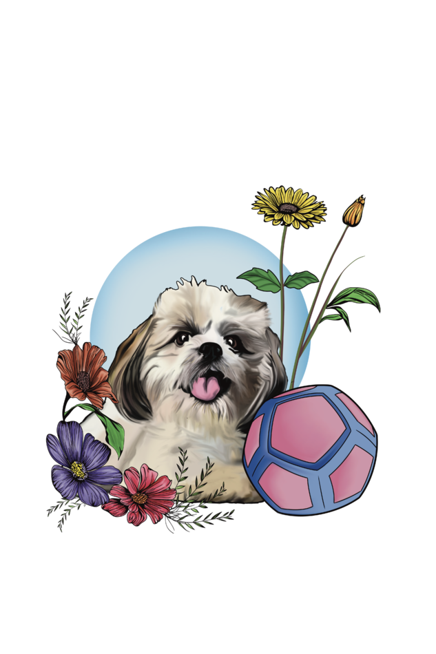 Shih Tzu Meadow Tote Bag