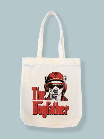 Dog godfather dogfather tote bag