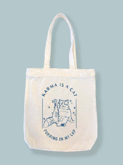 Purrfect Karma Tote Bag