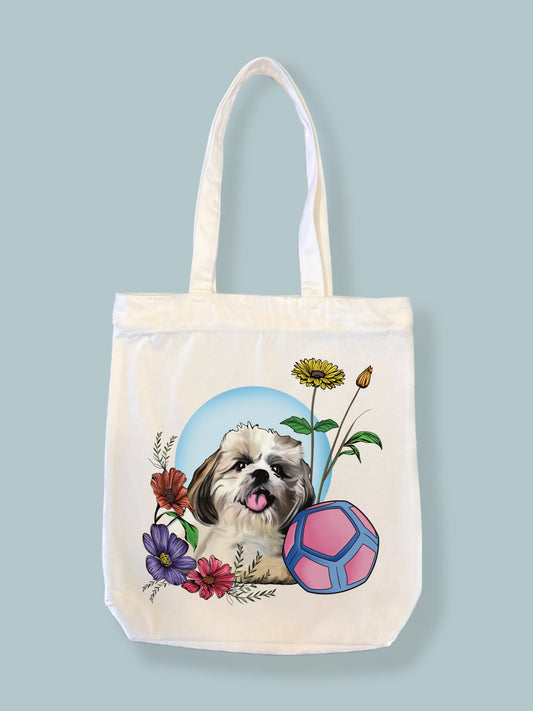 Shih Tzu Meadow Tote Bag