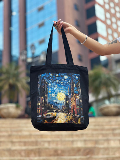 Starry night tote bag