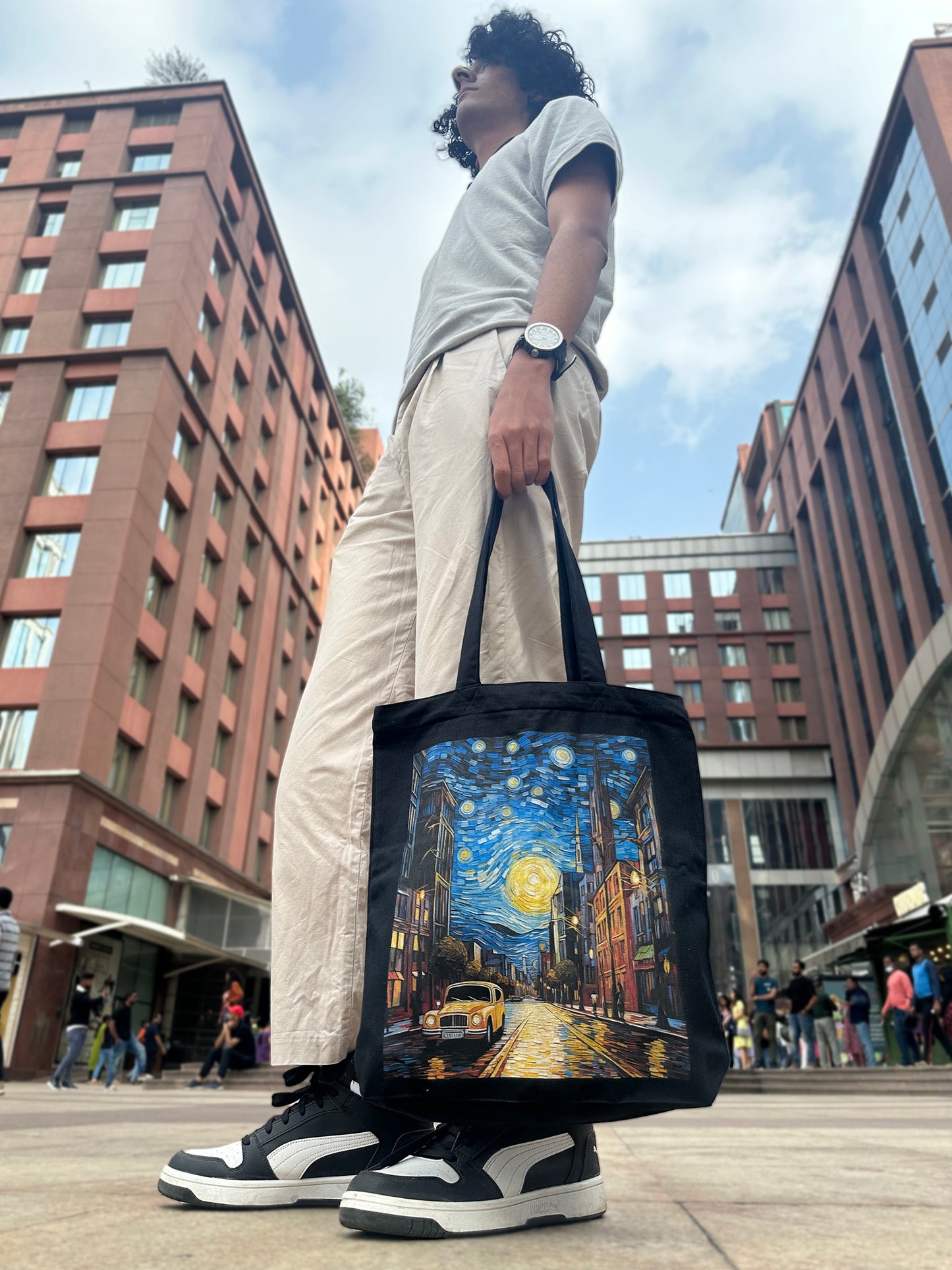 Starry night tote bag